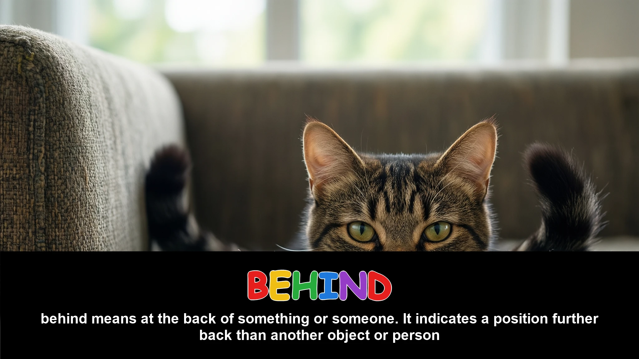 English Illustration for behind